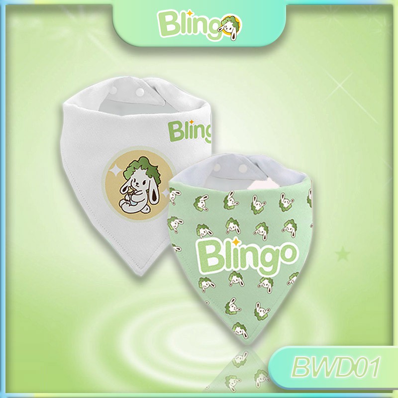 BLINGO BWD01 Perlengkapan Bayi Baby Bib 2PCS Celemek Makan Bayi Bayicelemek Bayi Slaber Segitiga