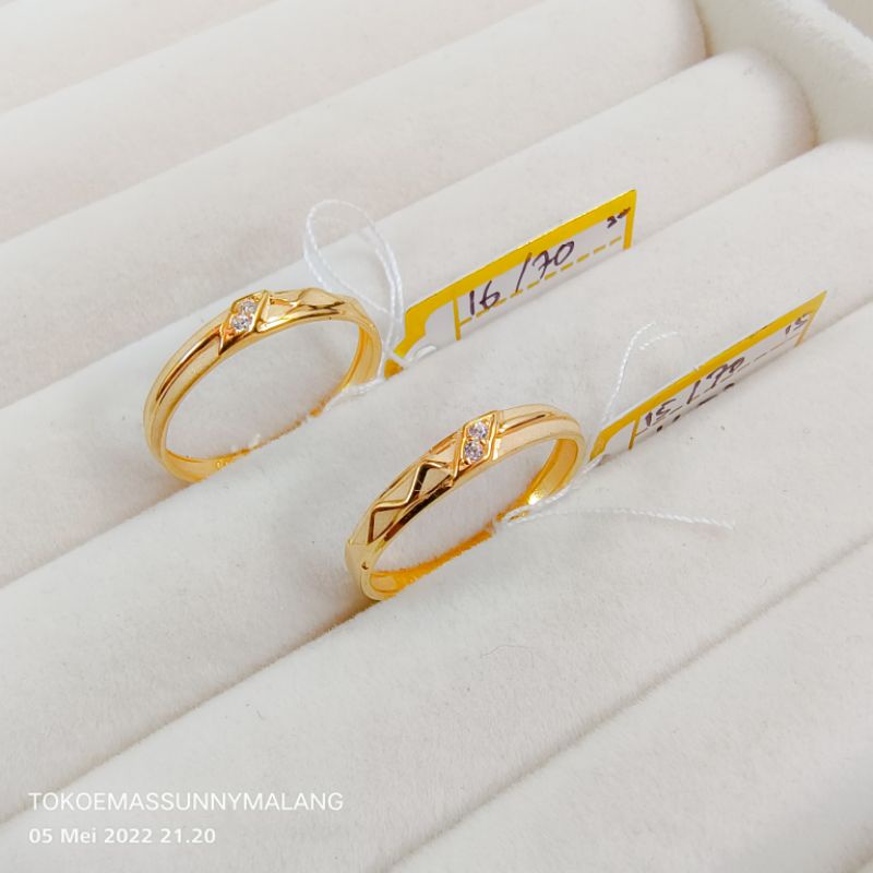 CINCIN KAWIN TUNANGAN PACAR 700% emas asli