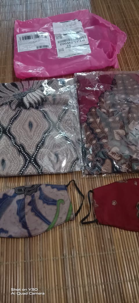 Kemeja Batik Pria Lengan Pendek Furing Pari Moca Asmara Menerima Pesanan Partai Seragaman Kantor