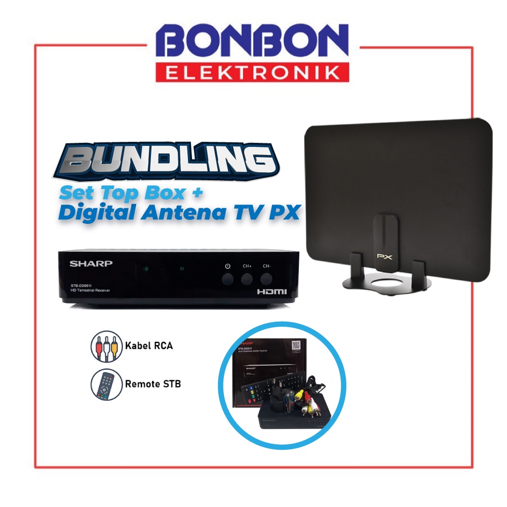 Bundling Sharp Set Top Box STB-DD001i + Antena Digital PX UDA-3000A