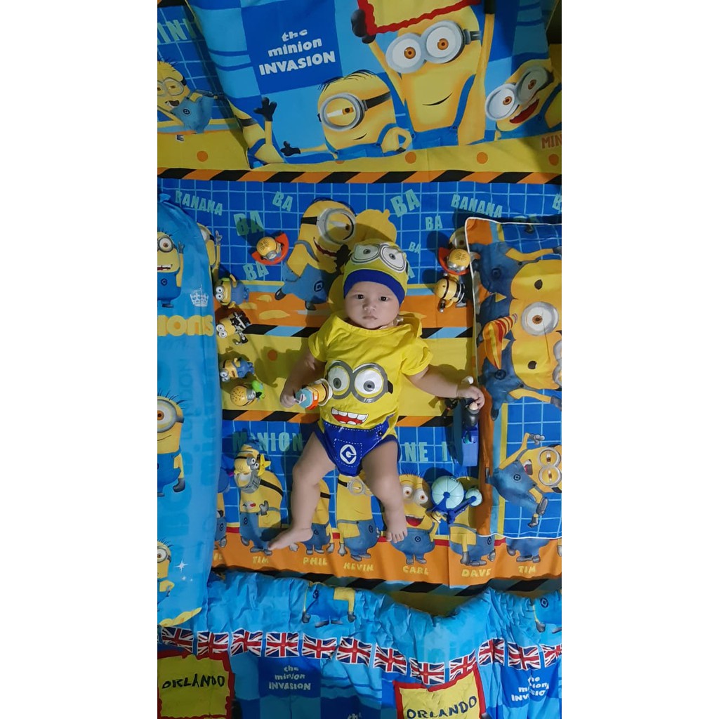 BAJU BAYI JUMPER BAYI MOTIF MINIONS/jumpsuit bayi minion /jumpsuit baby