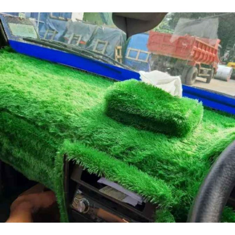 Alas Karpet Dashboard mobil Plus Sarung Tisu Bulu Rasfur Ukuran 150×50cm