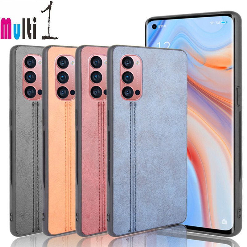 Case Oppo Reno 4 Pro Reno 4Pro Hybrid PU Leather material Slim Back Cover