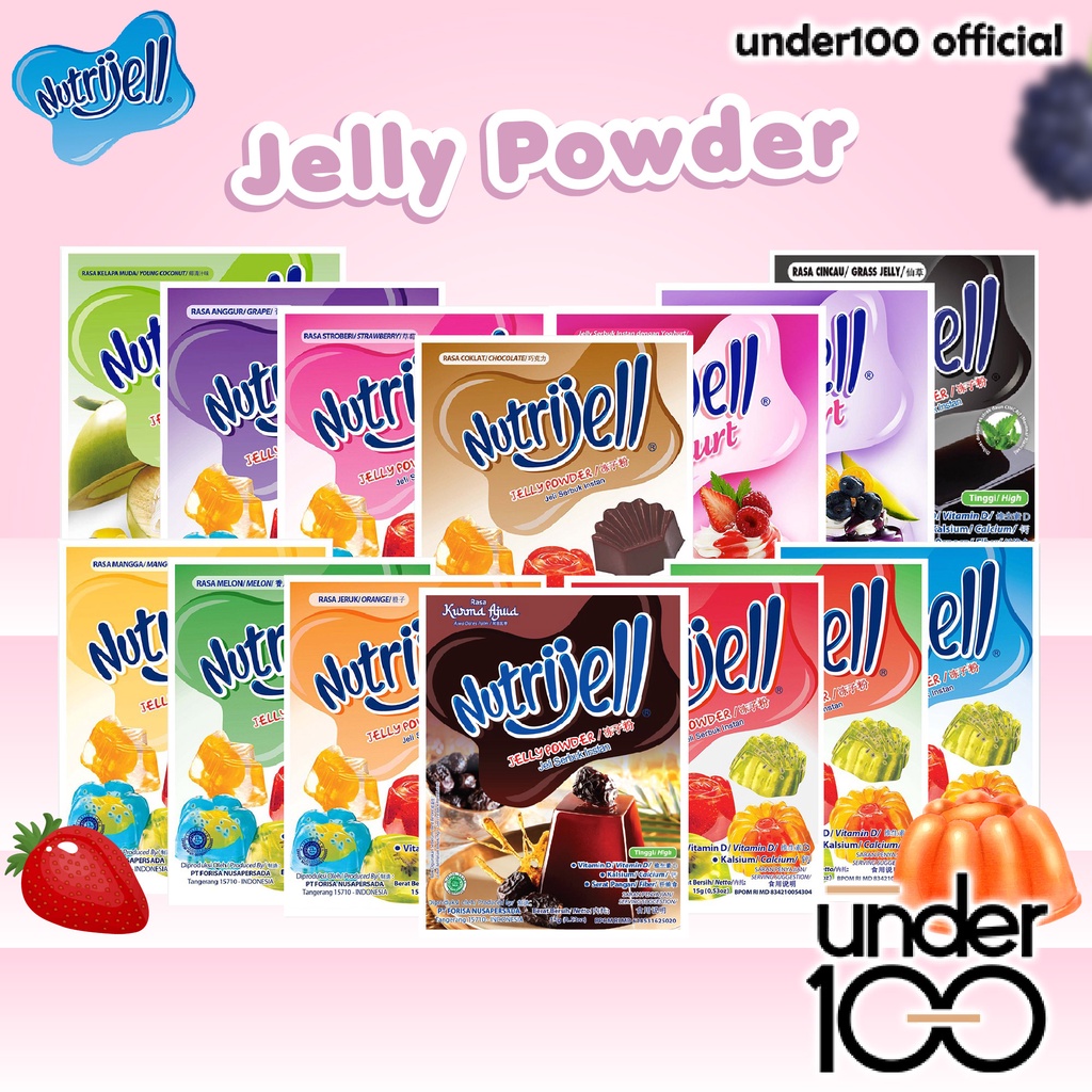 ❤ Under100 ❤ Nutrijell Jelly Powder Bubuk Serbuk Jeli Instan Ekonomis Nutrijel Halal