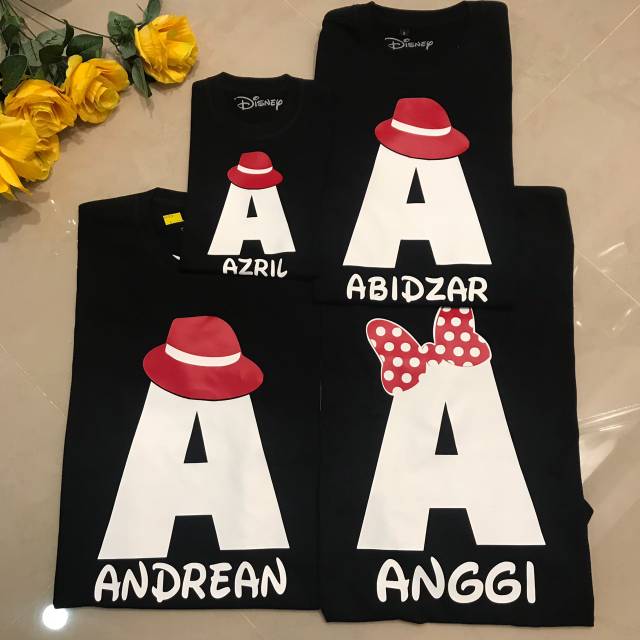 KAOS KELUARGA // COUPLE // INISIAL NAMA