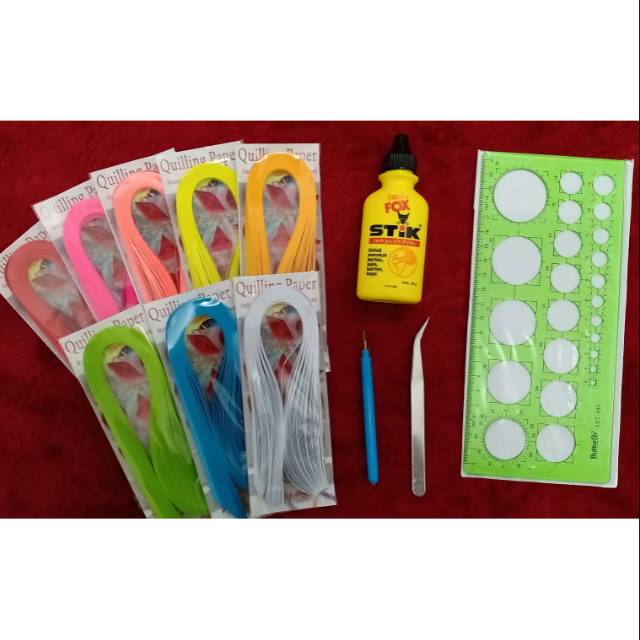 

Kertas Paket Lengkap Paper Quilling Light Series kertas 8 warna