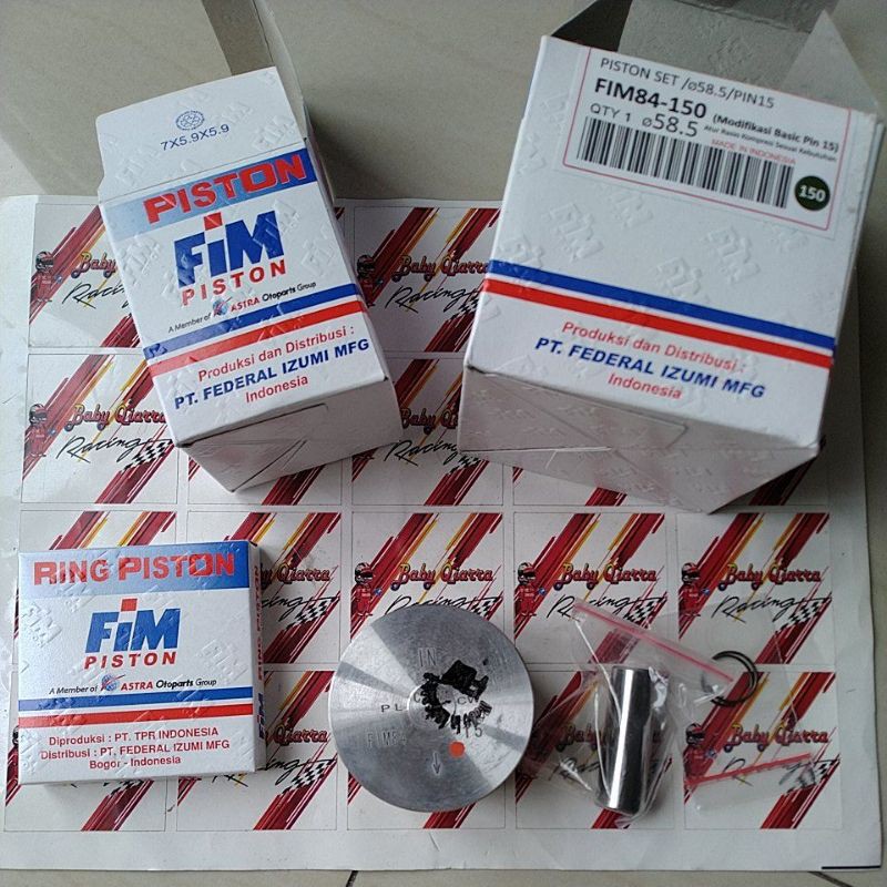 PISTON KIT SEHER FIM 84 IZUMI RACING MENTAH DOME JENONG DIAMETER 57 57.5 58 58.5 59 59.5 60 PEN 15