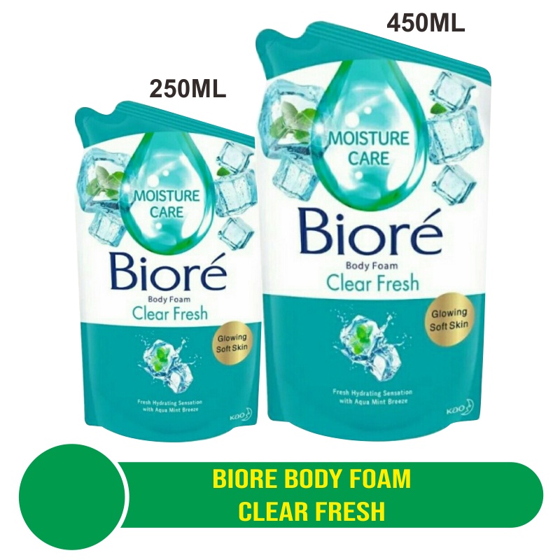 Biore Body Foam Clear Fresh Sabun Mandi Refill 250ml / 450ml