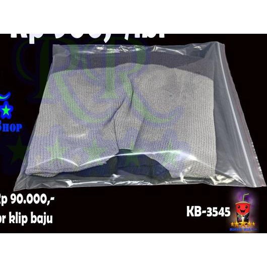 

➪ PLASTIK KLIP TEBAL 35 X 45 CM KEMASAN BUNGKUS BAJU @ 100 LBR ✲