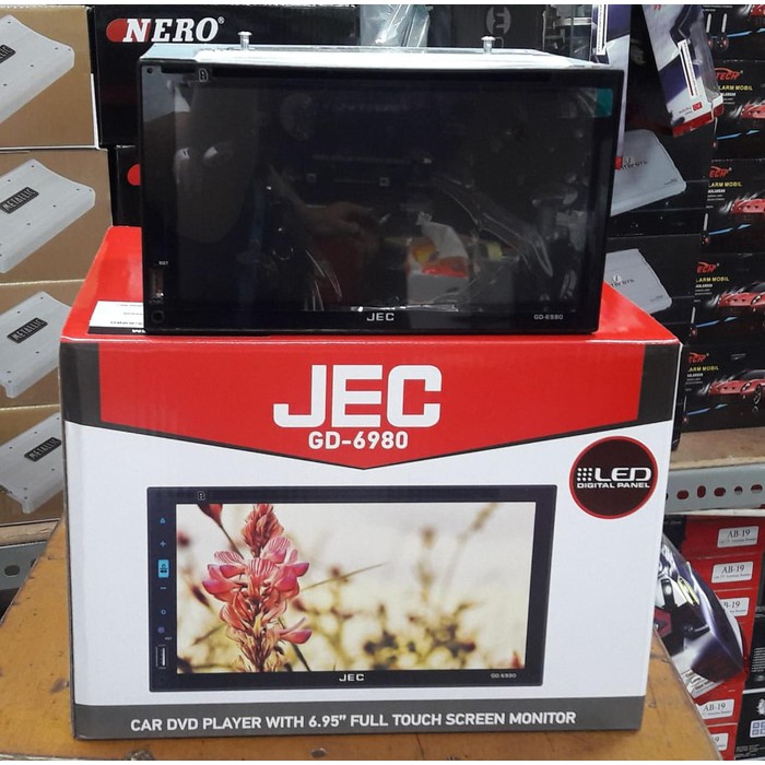 Doubledin headunit JEC GD-6980 6 95 panel glass