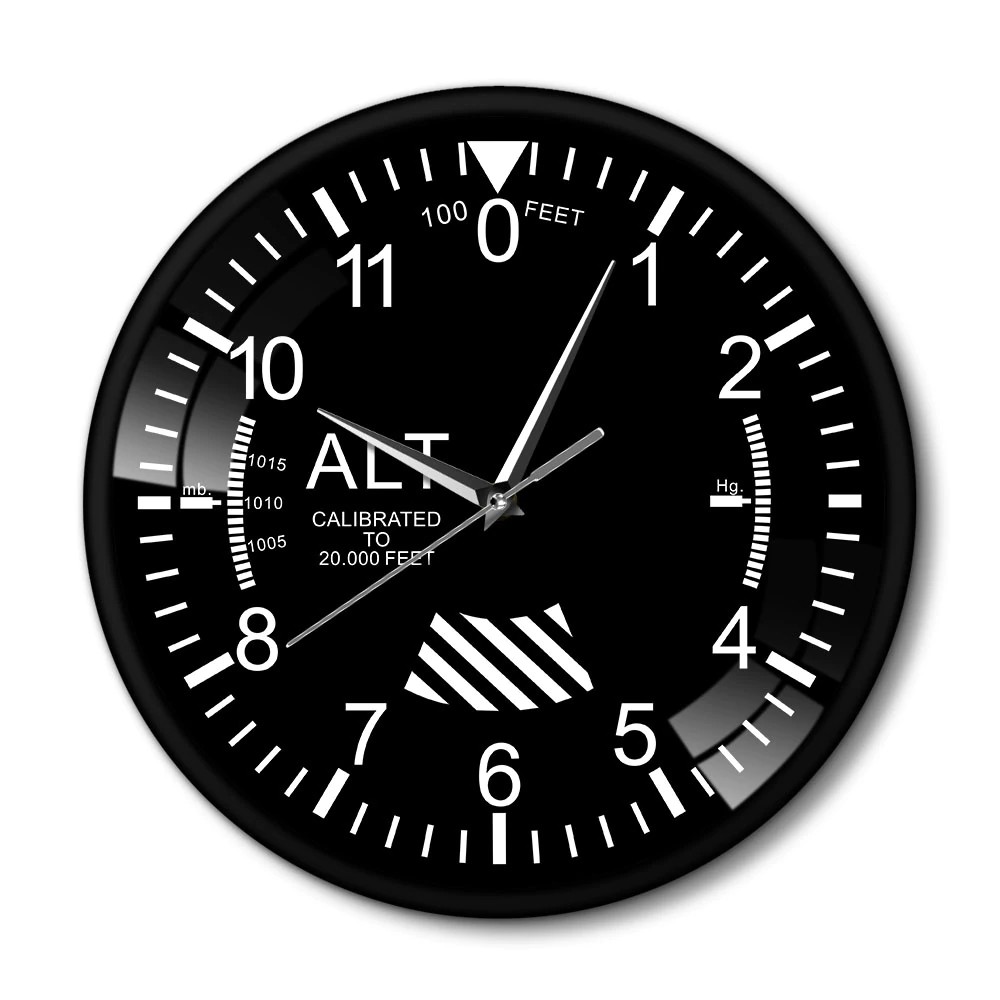 Classic Altimeter Round Clock Modern Altimeter Instrument Style