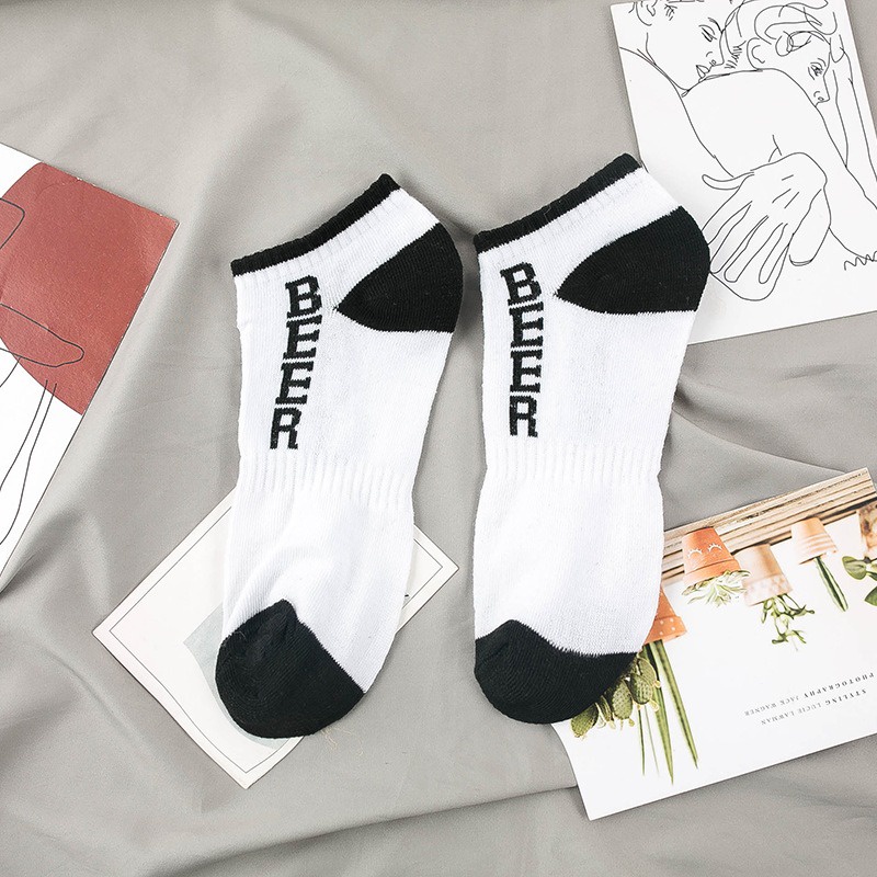 Kaos Kaki Ankle Pendek Lucu Tebal 1kg muat 86pcs Motif Brown Import Lembut GANNISE KK0002-KK0010 WHITE