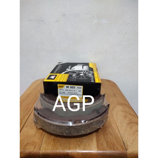 Brake Shoe Kampas Rem Belakang Agya Ayla 04495-BZ110 M322