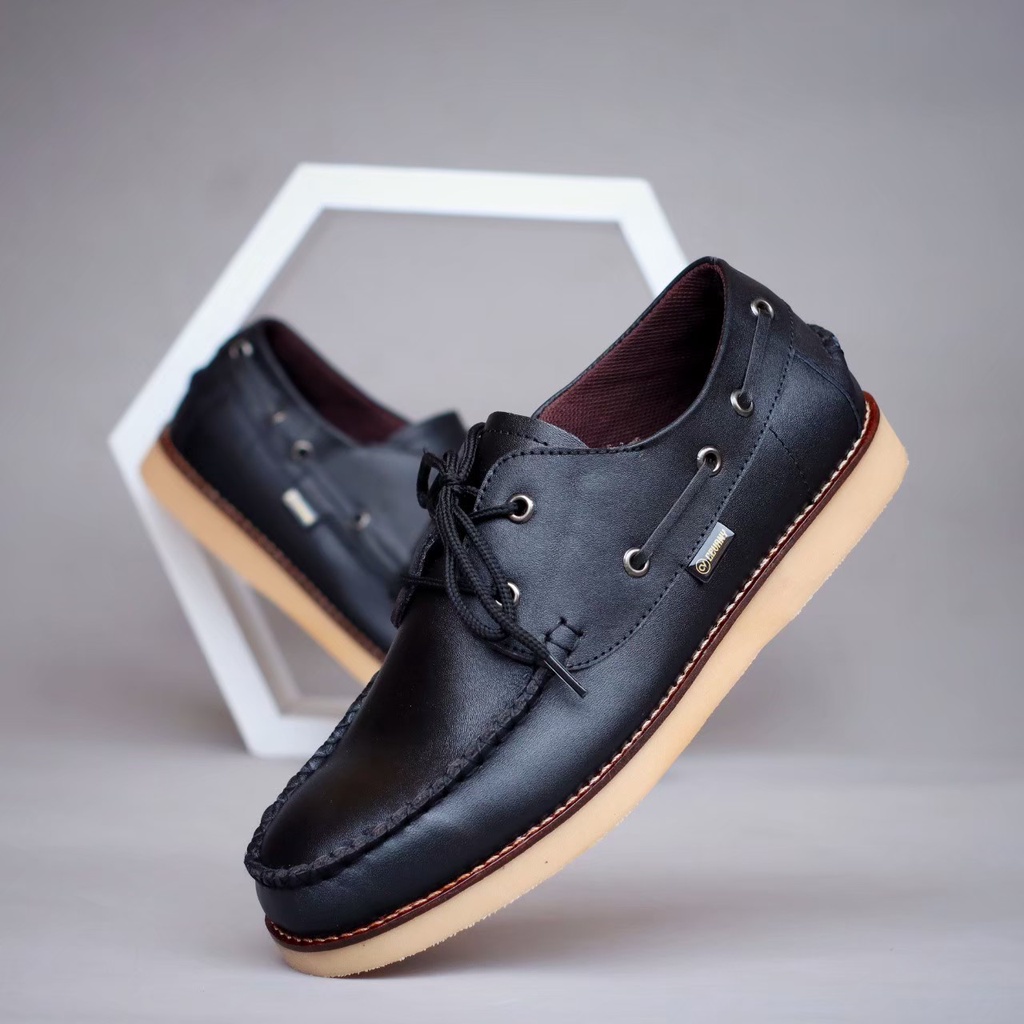 Sepatu Pantofel Pria Resmi Oxford Tali Hitam Casual Formal Pantofel boots Kuliah Kondangan Kerja Guru JY4001