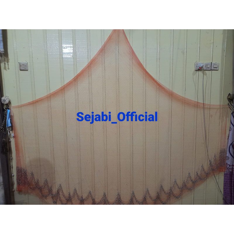 (Sejabi) TERMURAH.. Jala Lempar Ikan Rajutan Tangan Ukuran 1 Inch Tinggi 1.9 & 2.4 Meter Bahan Benan