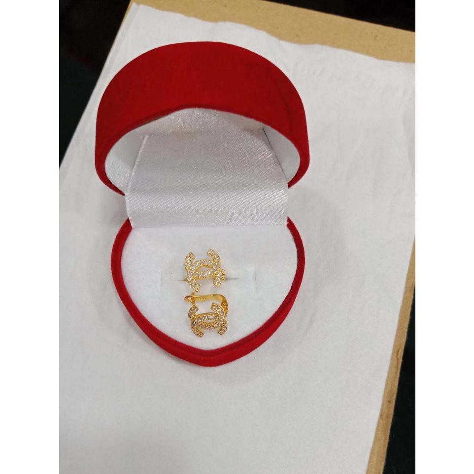 Anting Dewasa Perak Asli Lapisan Emas 24 k