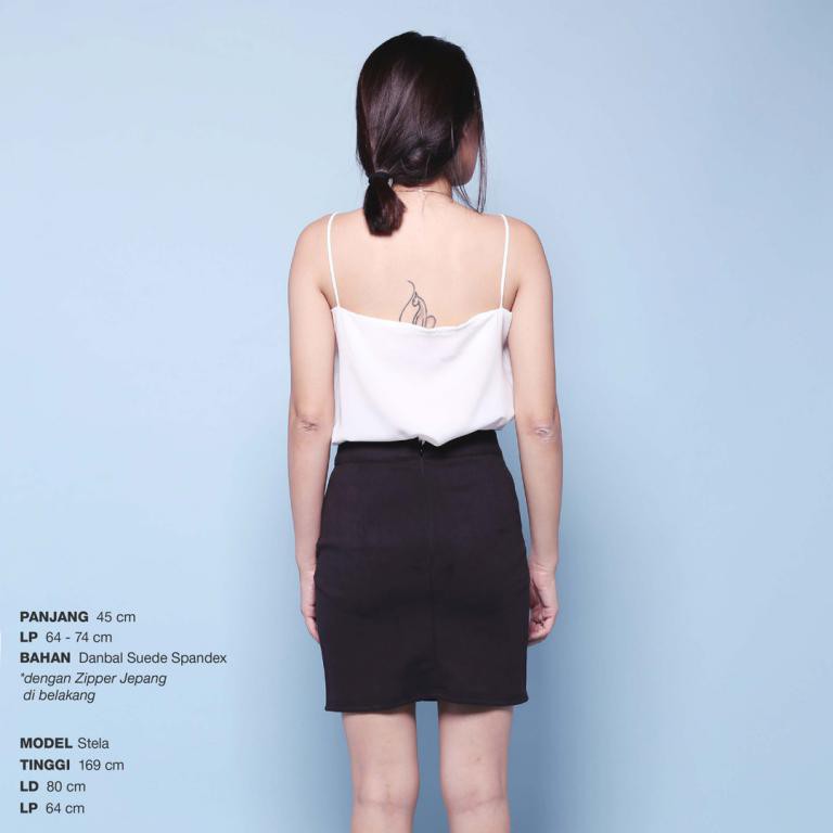 [ READY SURABAYA ] Suede Pelmet Skirt Pencil Rok Kerja Formal