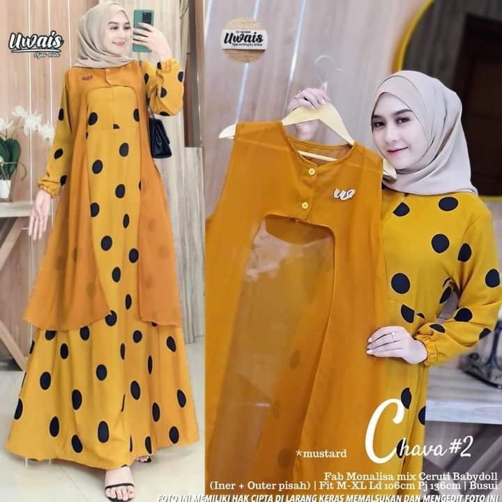 LANGSUNG KIRIM GAMIS  SUPER JUMBO PLUS OUTER CERUTY PISAH// Gamis MONALISA SUPER JUMBO LD 130[ BB 95-120 KG] //OUTER CERUTY BEBYDOLL