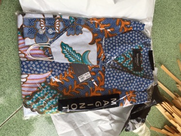 Maginot Kemeja Batik 2.0 Suma-ls Motif Timbul Lengan Panjang Pria + Free Masker