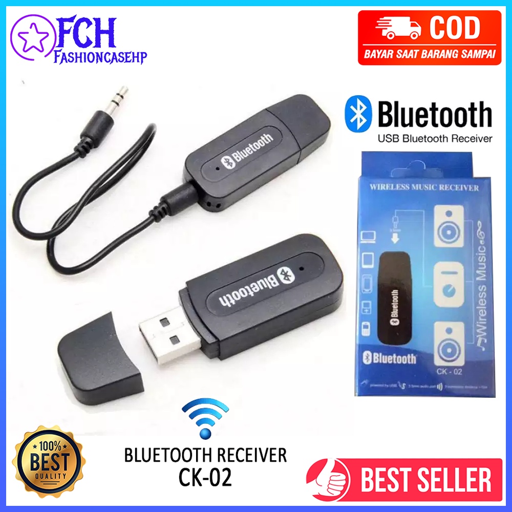 (FCH) USB BLUETOOTH RECEIVER CK02 WIRELESS / RECEIVER BLUETOOTH WIRELESS AUDIO MUSIC DLL