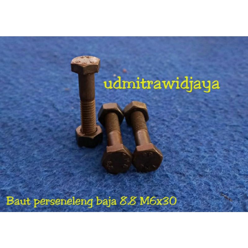 Baut perseneleng verseneleng baja 8.8 6x30 kunci 10 baut pirsneleng baut pantek kuat baja