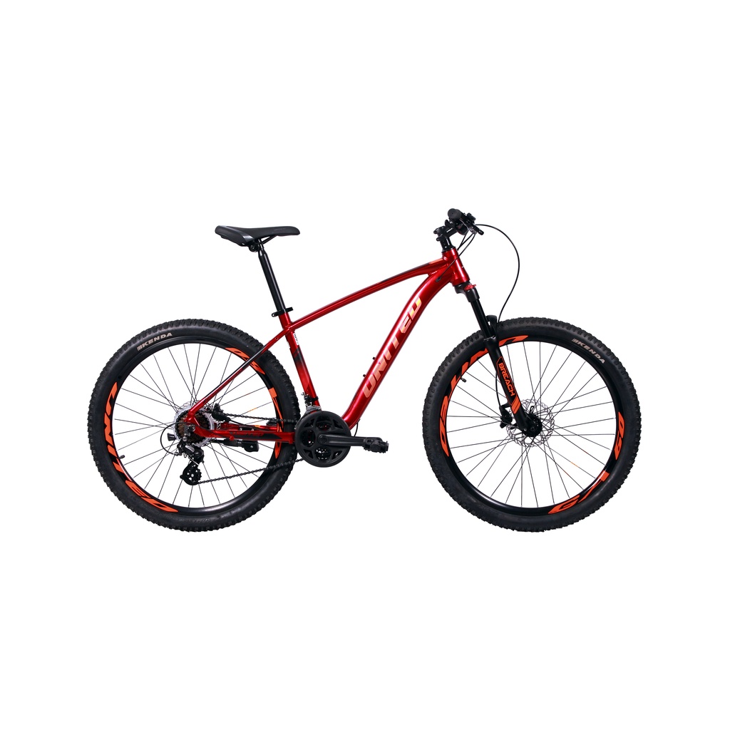Sepeda Gunung MONANZA 5.00 MTB United 27,5 Inch 8 Speed Garansi SNI-Red Orange Black