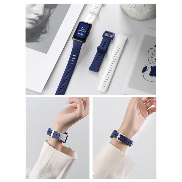 Strap Huawei Band 7 Polos Colors Tali Jam Huawei Band 7 Silikon Polos Berwarna Lembut