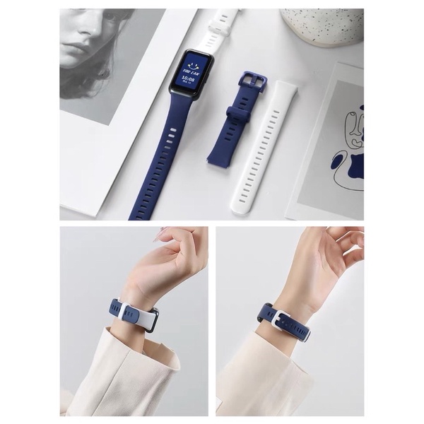 Strap Huawei Band 7 Polos Colors Tali Jam Huawei Band 7 Silikon Polos Berwarna Lembut