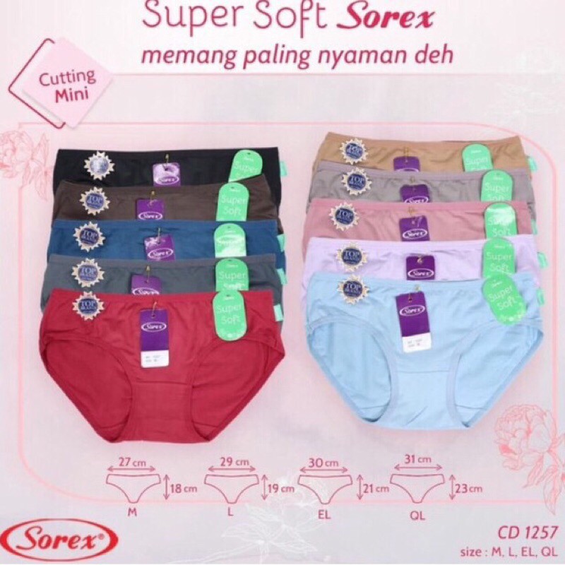 CELANA DALAM SOREX SUPER SOFT mini  Cd asli 1257 1239