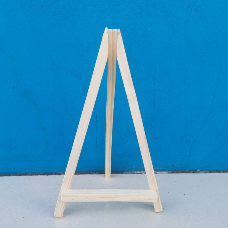 

easel tatakan kanvas lukis 30cm kayu jati putih estetik tripod hp lucu stand anak ngezoom sekolah