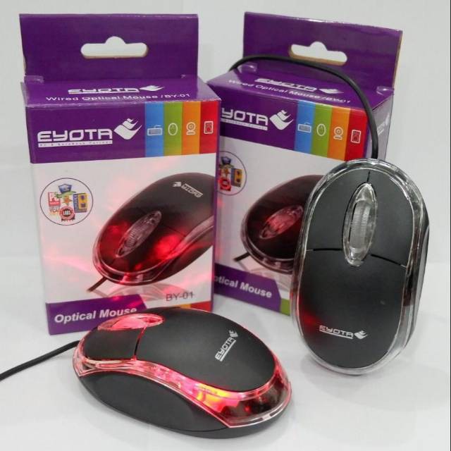 Mouse USB Eyota lampu usb BY-01 Mouse kabel murah berkualitas / MOUSE USB LAMPU