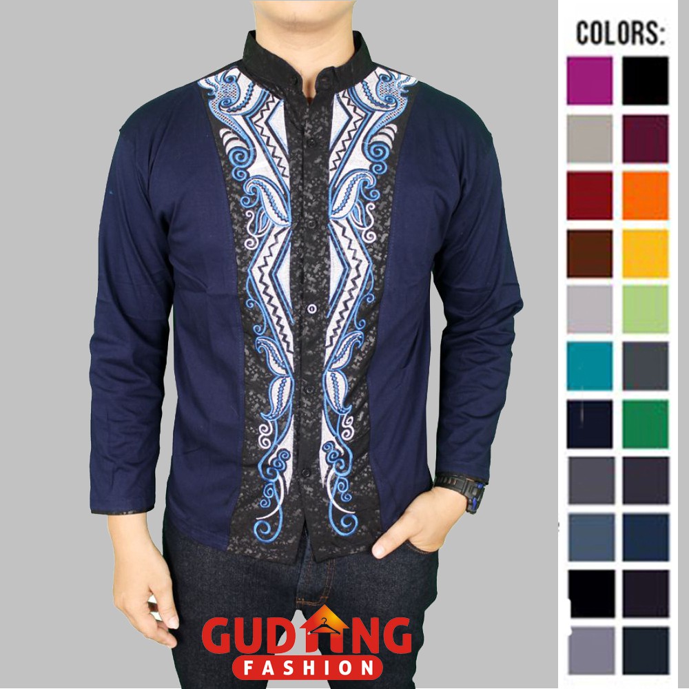 Baju Koko Lengan Panjang Casual Katun - Banyak Pilihan Warna KKL (COMB)