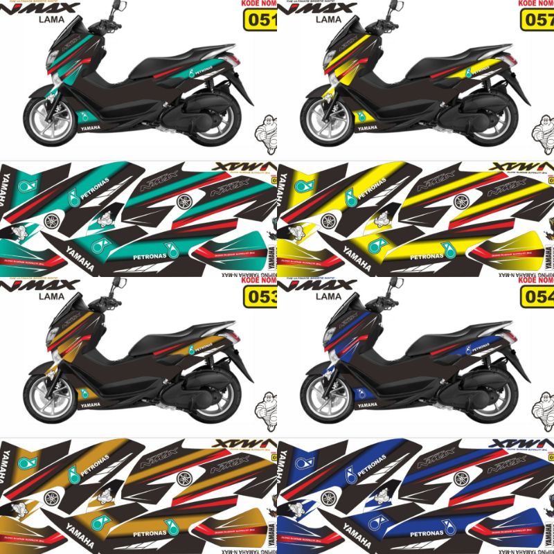 Striping stiker yamahan NMX 155 lama stiker nmax old sticker lis body motor nmax 2015-2019 grafis de