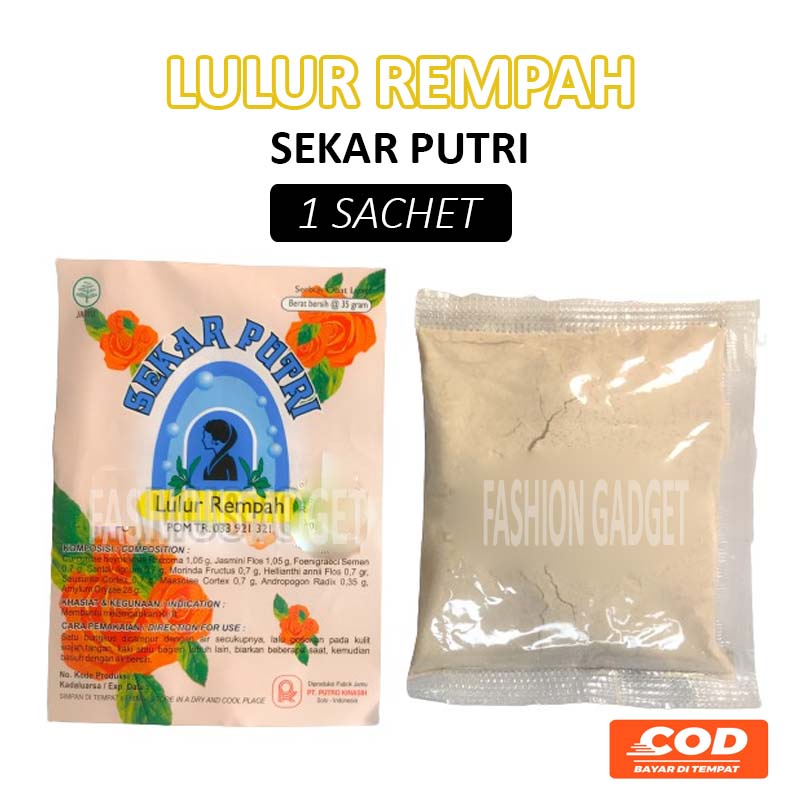 FG 1 PC Lulur Rempah Sekar Putri 35 gr Scrub Membuat Kulit Halus Natural Lulur Mandi