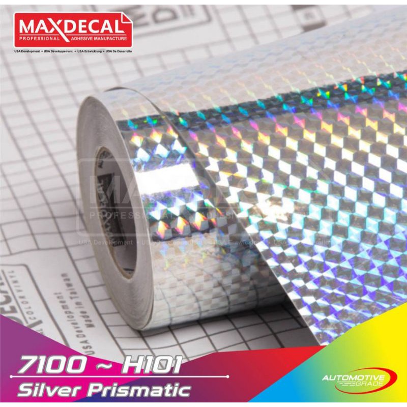 

Maxdecal H101 Hologram 60cm Silver Prismatic Scotlet Cutting Print Meteran