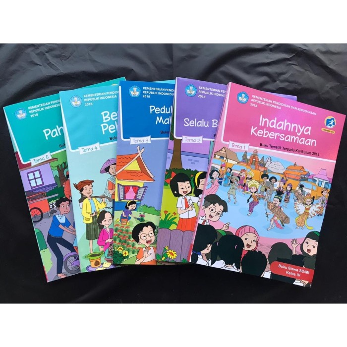 

❤BISA COD❤ PAKET buku TEMATIK DIKBUD K13 Smester I kelas 4 SD/MI