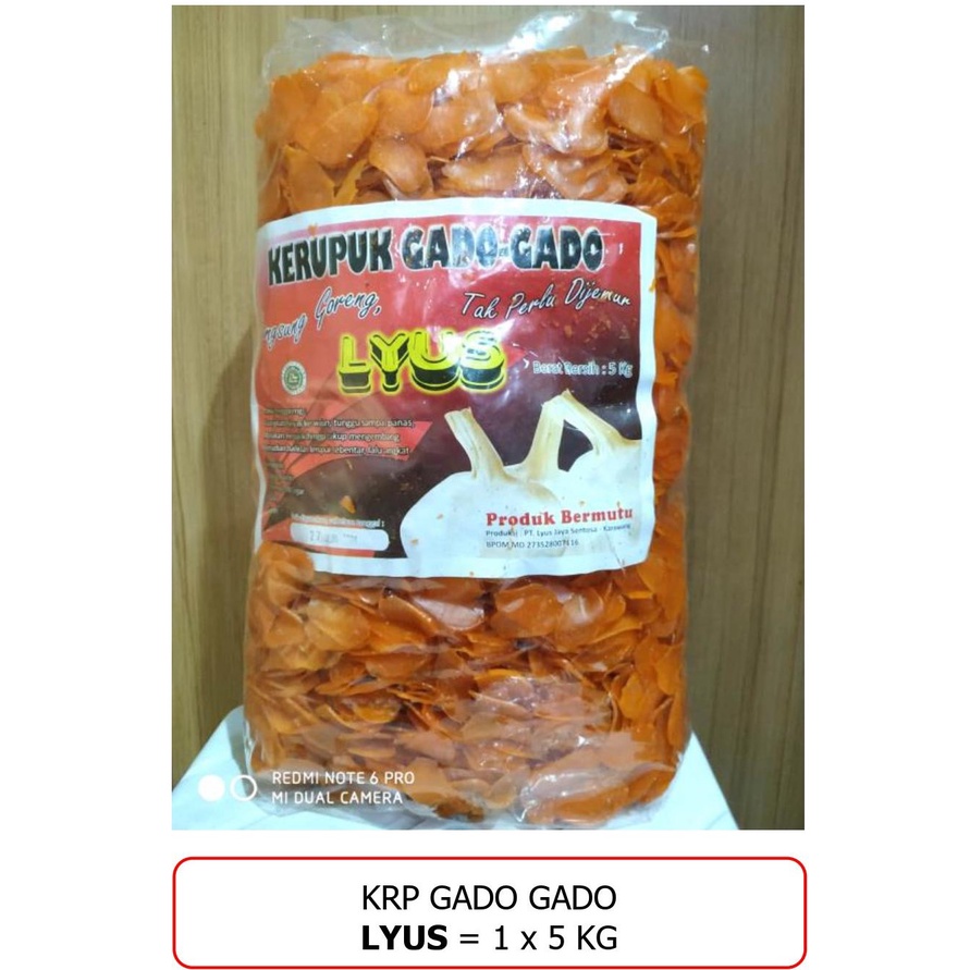 

Kerupuk Gado-gado Lyus @5kg / Bal