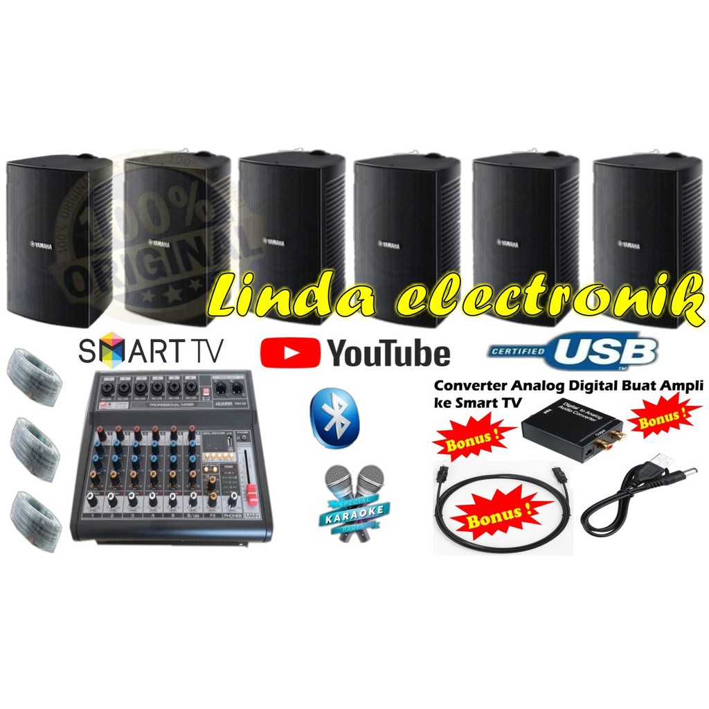 paket sound system 6 speaker cafe gudang yamaha vs6 axl audion pmx 06