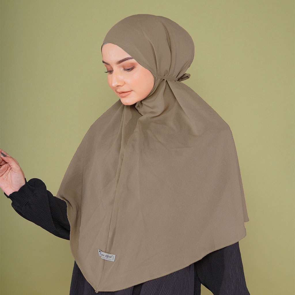 Bugis Hijab - Bergo Maryam Polos - Ukuran XL - Bergo Instan (Katalog A)-HISTORIC TAN