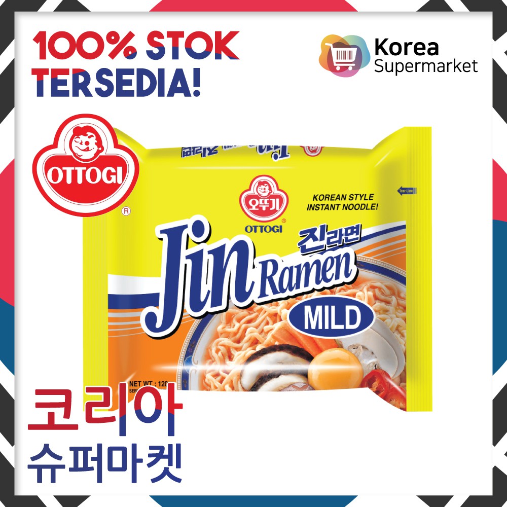 

Ottogi Jin Ramen Mild 120g/Mi Ramen Original Asli Korea [SukaBumi]