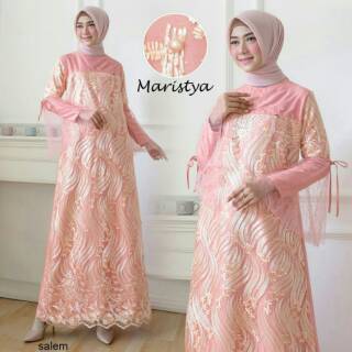  BAJU  REAL PICT GAMIS  PESTA  LEBARAN MURAH MARISTYA 