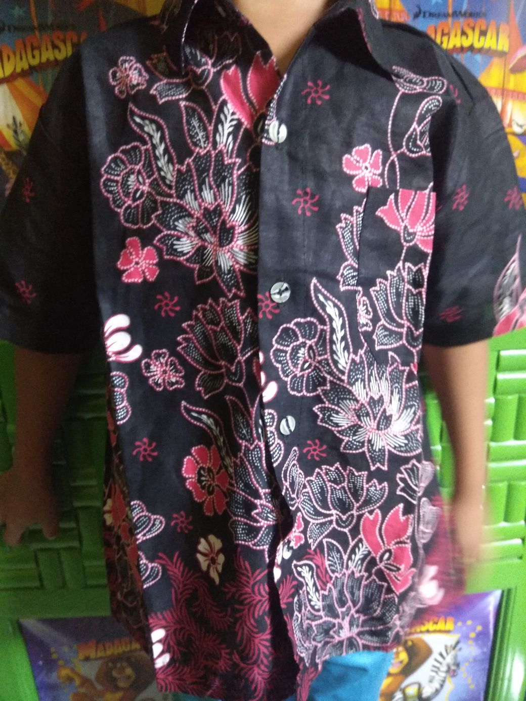 Batik Couple Keluarga Sania Ruffle Ori Ndoro Jowi Dnt Sakura Merah