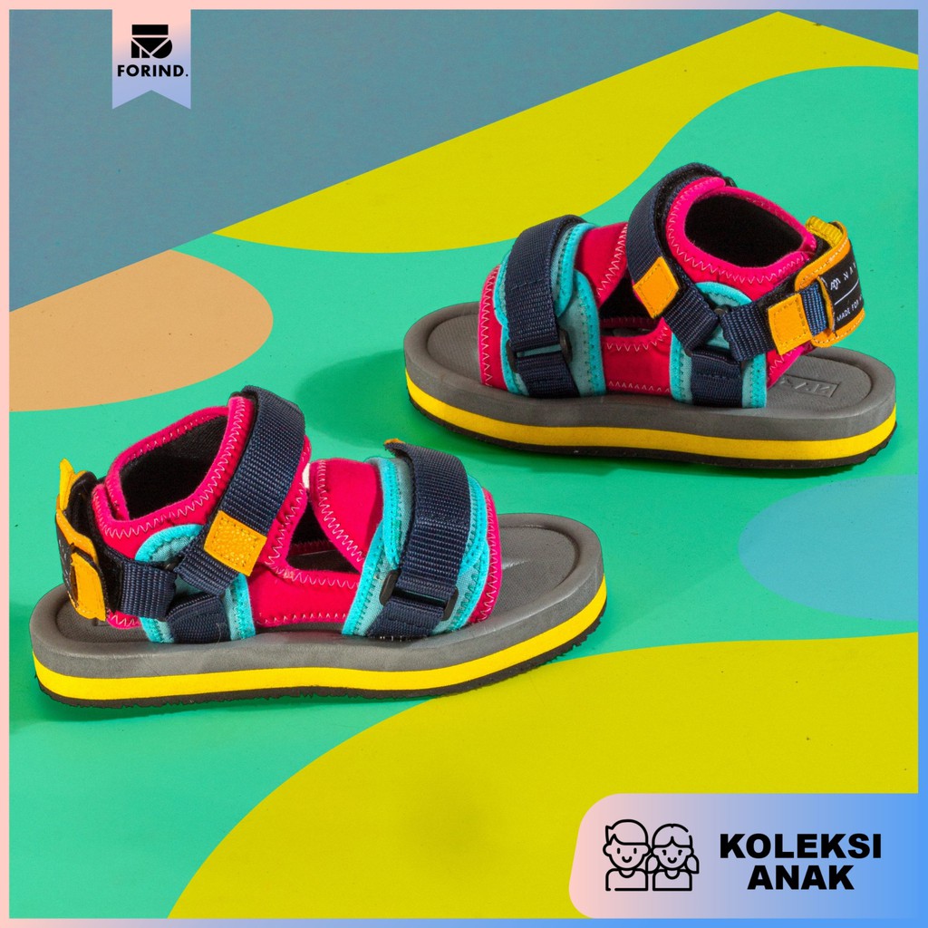 Catalyst Mini Fuschia | Sandal Gunung Anak Hitam Sendal Kids Laki Cewek Kid | FORIND Navara