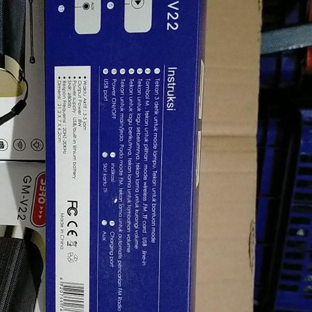 ❄ SPEAKER BLUETOOTH WIRELESS POTRABLE 5BRO GM-V22 + SENTER RADIO ➴