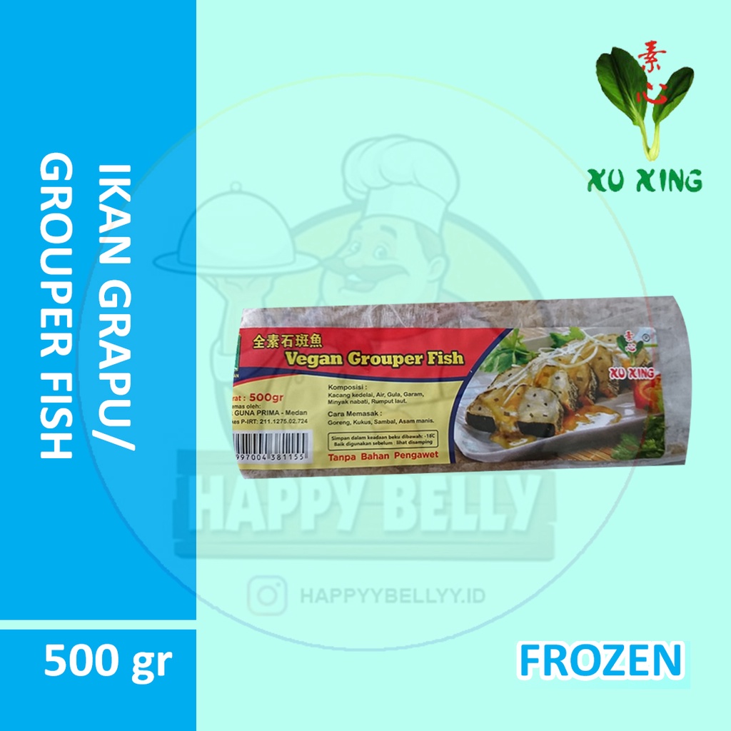 

IKAN GRAPU/ GROUPER FISH 500 GR Xu Xing Frozen Foods Vegetarian