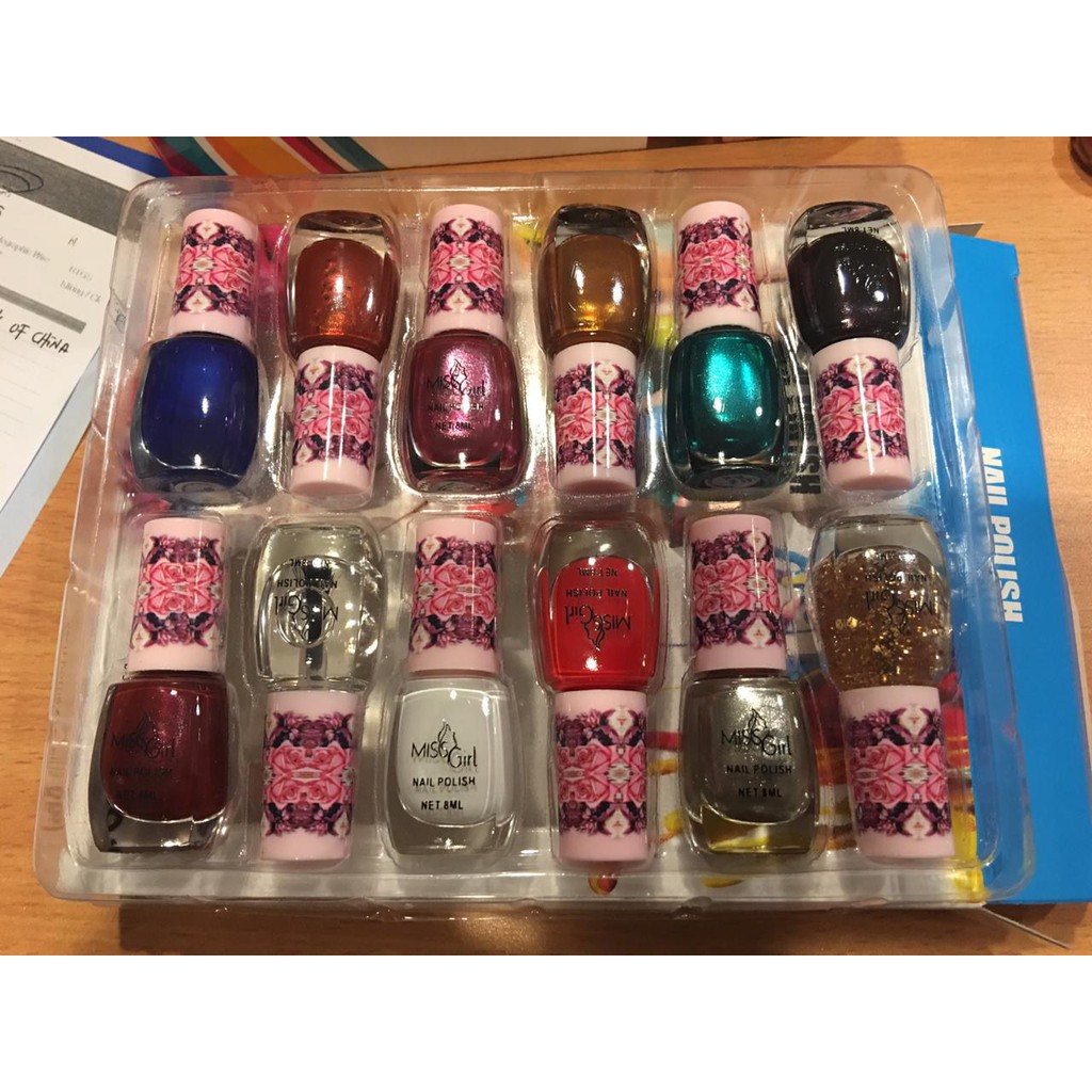 Miss Girl Nail Polish BPOM (isi12 pc) pembelian 1 box