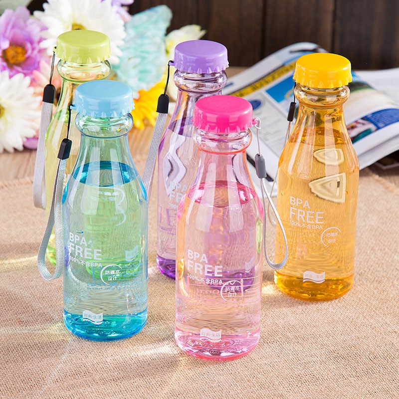 Botol Minum Unik BPA Free Anti Tumpah  / Tempat Botol Air Minum - X447