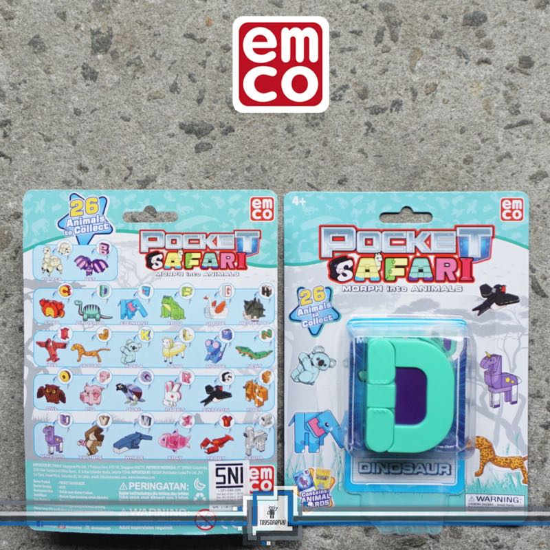 Emco Pocket Safari DINOSAUR Letter D Morphers Robot Animal