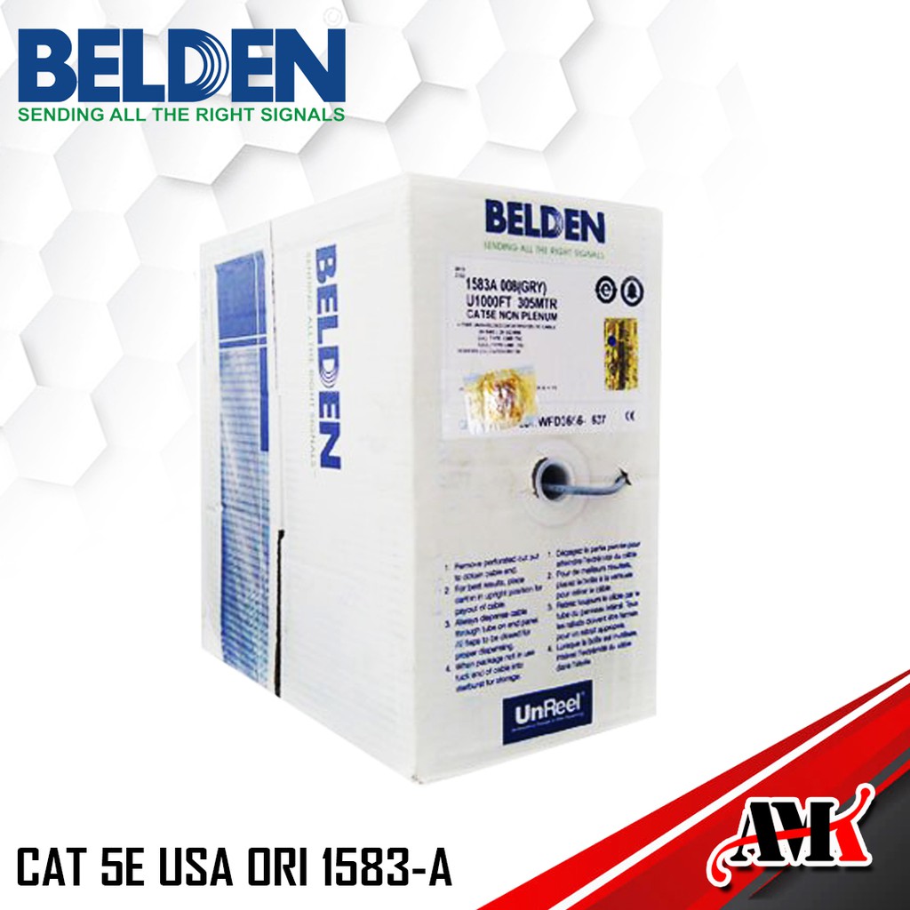 CABLE LAN BELDEN CAT 5E USA ORIGINAL 1583-A / BELDEN CAT5 USA ORIGINAL / KABEL BELDEN CAT 5E USA ORI