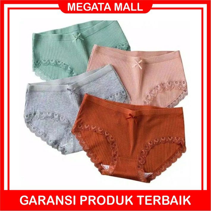 ♫ Megata ♫ A030 CD imut fashion Undies Celana Dalam Wanita Polos high quality katun import Jepang